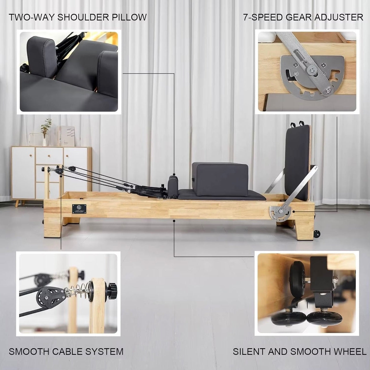 Pilates reformer bed wood - Pilatesclub&co