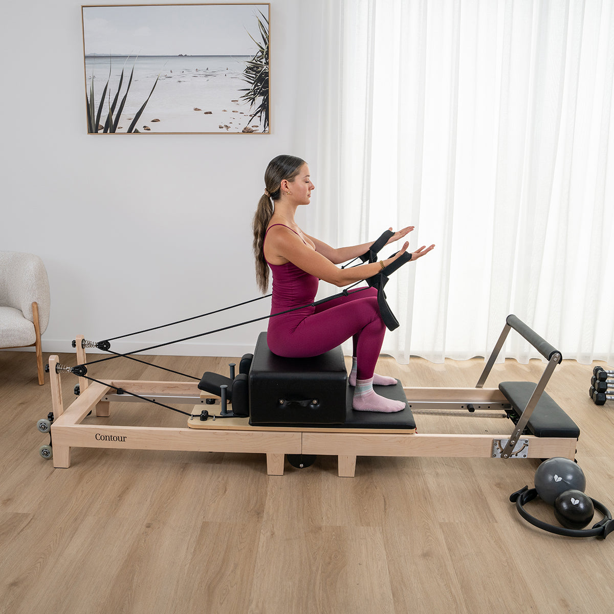 Wood Pilates Reformer Set - Pilatesclub&co